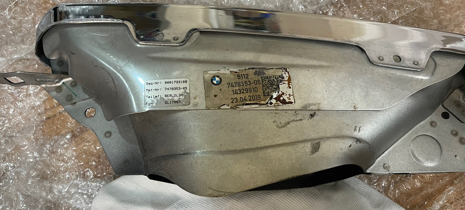 Genuine BMW 740 Exhaust Tailpipe End Tip Driver Side 51127478353 