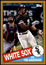 Tim Anderson 2020 Topps 1985 35th Anniversary Series 2 5x7 Gold #85TB-9 /10 Whit