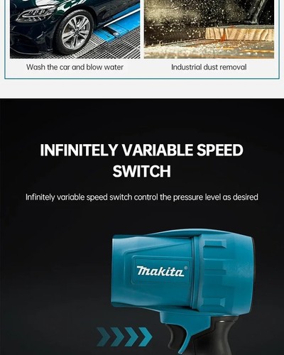 Makita 18V Violent Blower 30000RPM Turbo Jet Fan Electric Air Duster wind speed - Picture 8 of 15