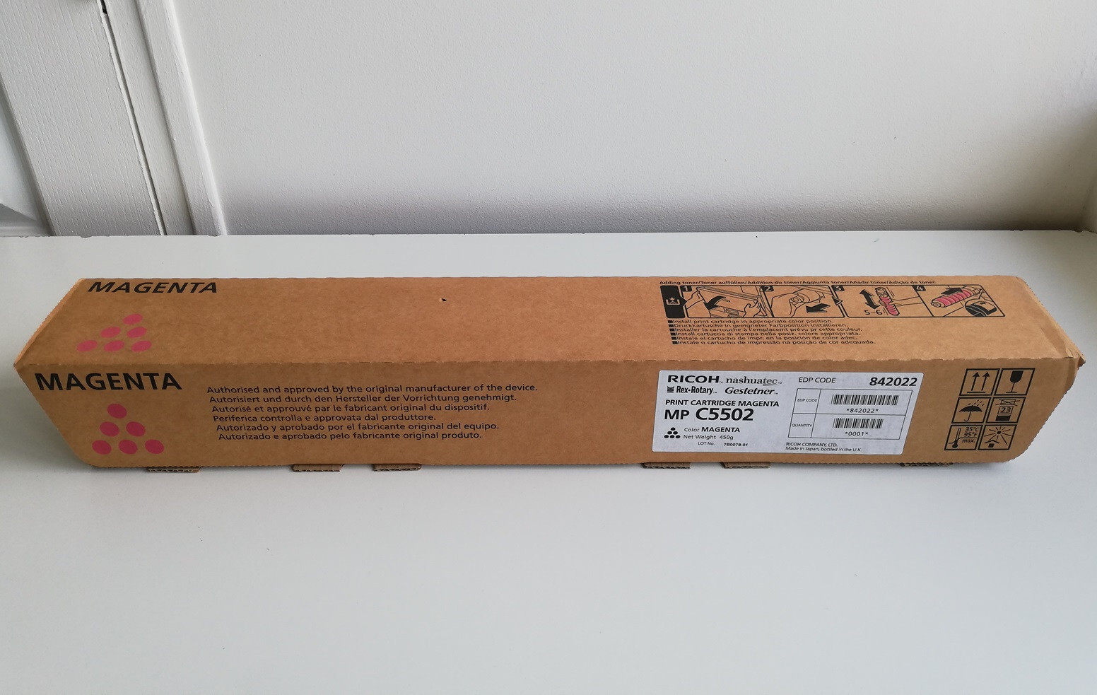 Toner Ricoh 842022 magenta d'origine pour éviter les traces et pannes sur MP C5502