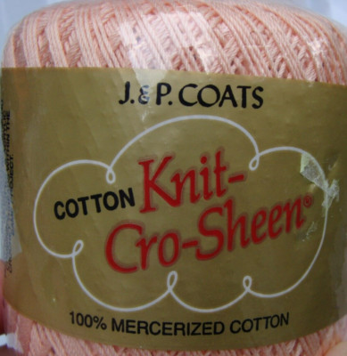 SEALED JP Coats Knit Cro-Sheen Cotton Thread Size 10 Color 161