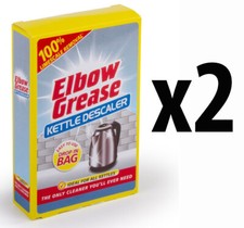 2 x Elbow Grease Kettle Descaler Limescale Remover Drop In Bag Easy to Use 75g
