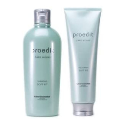 LebeL Proedit care works Soft Fit Shampoo 300ml & Treatment 250ml Set  Japan