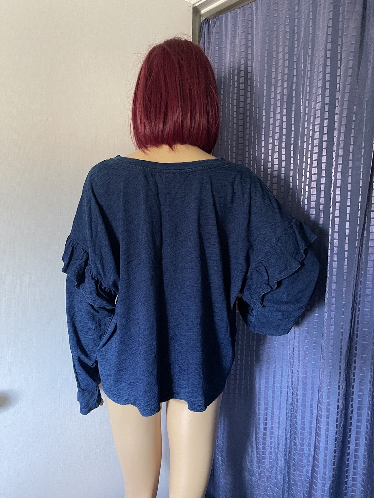 Universal Thread Blue Denim Looking Long Sleeve R… - image 5