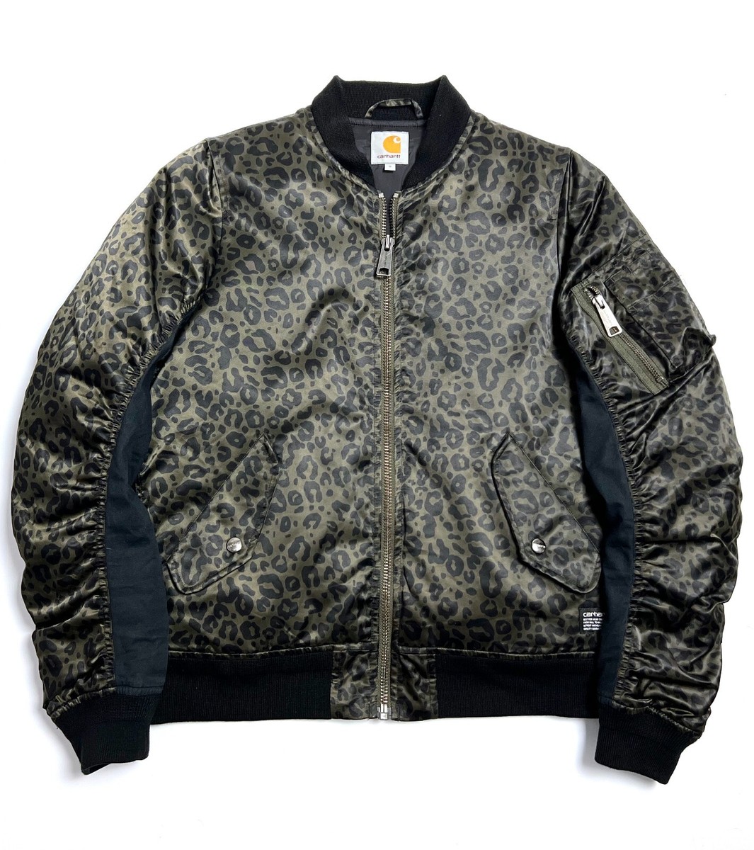 Men's Carhartt WIP X Ashton Blouson Leopard Green Nylon Men's Carhartt WIP X Ashton Blouson Leopard Green Nylon