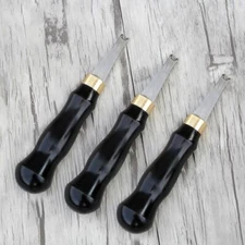 Custom made Leather Craft Stainless Steel Press crease creasing Edge Ebony Tool