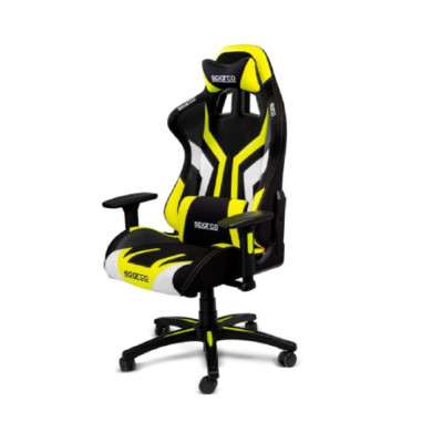 Sparco Bürostuhl Gaming Spiel Torino Schwarz/Gelb Fluoreszierend Verstellbar