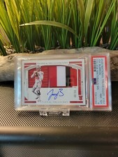 2020 NATIONAL TREASURES JOE BURROW ROOKIE RC RPA ON CARD Auto Patch #80/99 PSA 8