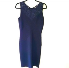 Calvin Klein Lace Top Black Sleeveless Dress Size 8