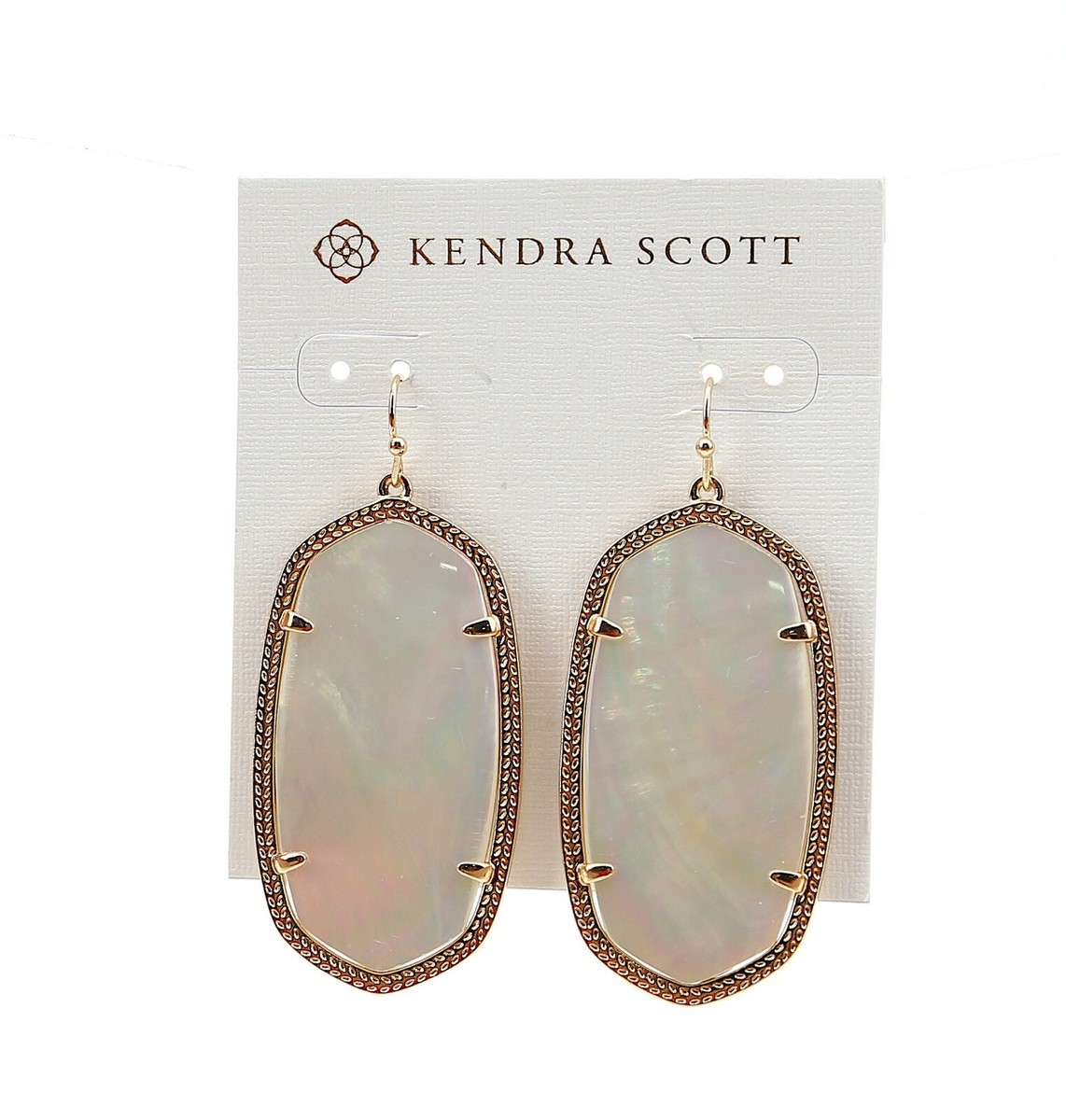 Kendra Scott Elle 14k Gold Drop Earrings In White Pearl W1004