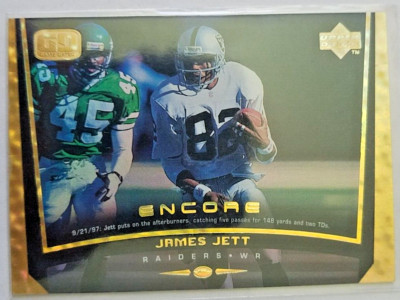 James Jett 1998 Upper Deck Encore Gold 050/125 Raiders #112 West Virginia A5