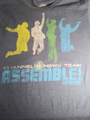 Paramount Channel 4 News Team Assemble ANCHORMAN T-Shirt Med Paramount Pre-Owned