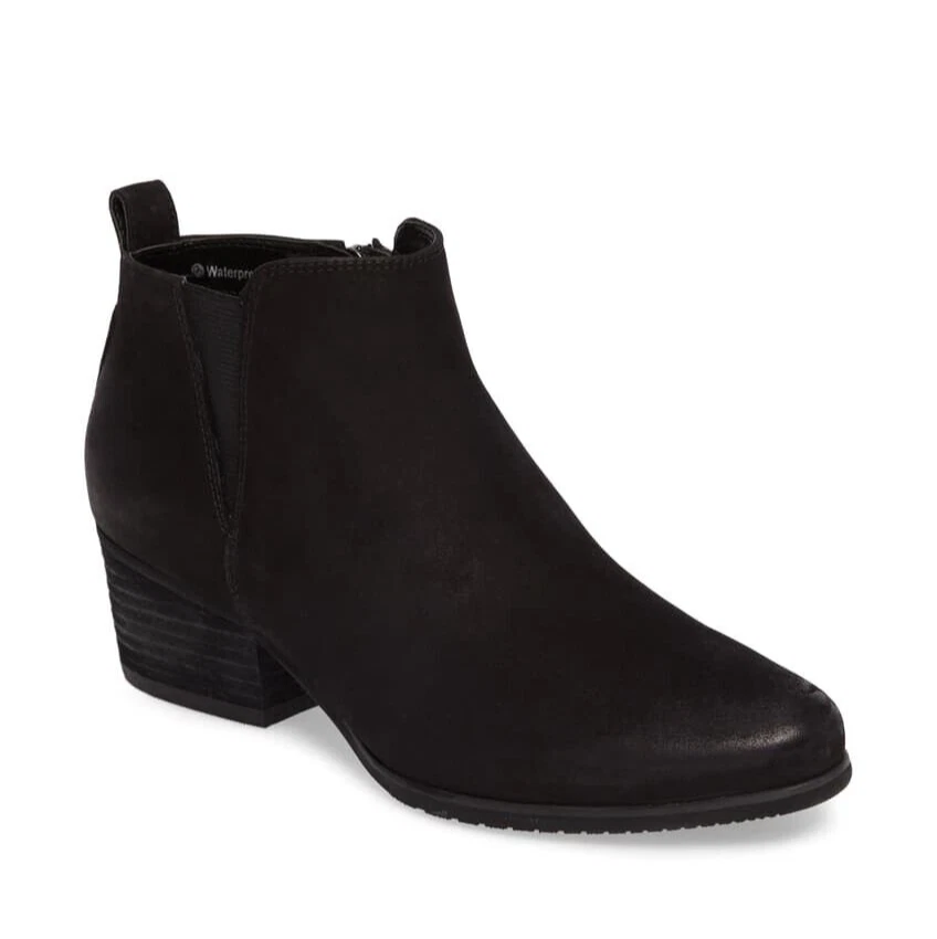 BLONDO WOMEN IDA BLACK NUBUCK ANKLE BOOT BOOTIE B5903 WATERPROOF
