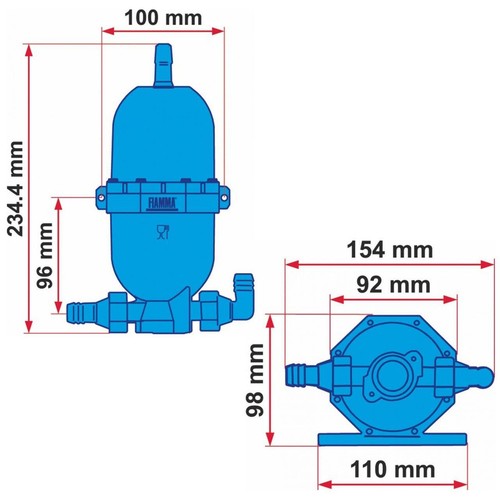 FIAMMA A20 EXPANSION PUMP TANK MOTORHOME CARAVAN BOAT 13 PSI UNIVERSAL PUMP - Picture 4 of 4