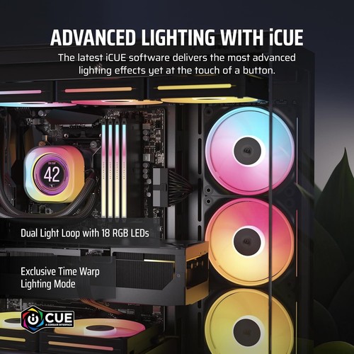 CORSAIR iCUE LINK LX120-R RGB 120mm PWM Reverse Fan Expansion - REVERSE BLADE - Zdjęcie 2 z 6