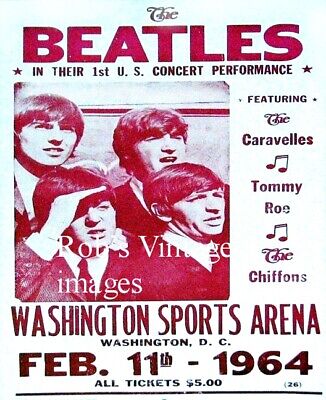 Beatles Poster 19654Washington DC Wi. 1st USA Concert Art Print 8.5 x11 |  eBay