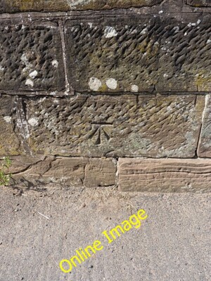 Photo 6x4 OS benchmark - Gnosall Bridge Coton/SJ8120 An OS cutmark on th c2014