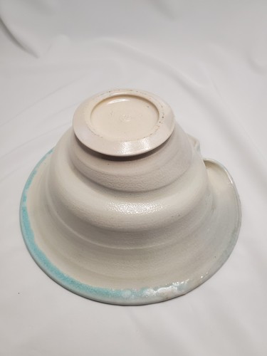 Cady Clay Works Pottery Bowl White Teal Speckled - Picture 6 of 9