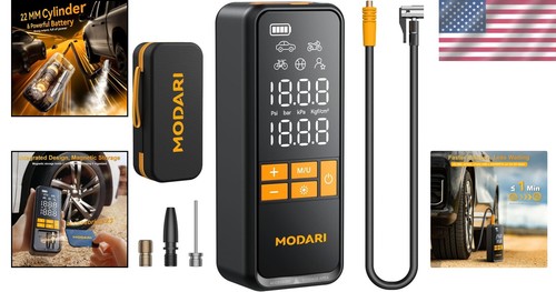 Fast & Efficient Tire Inflator with Magnetic Storage - Perfect for Cars and SUVs - Picture 2 of 9