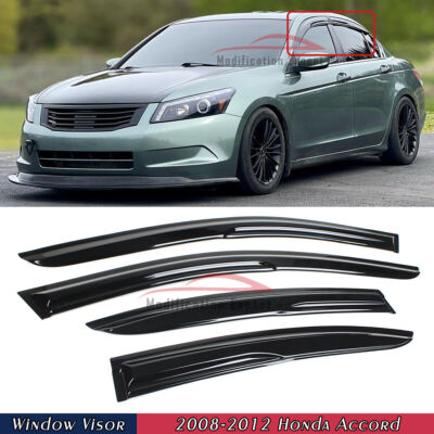 For 2008-2012 8TH Gen Honda Accord JDM Mugen Style Window Visor Vent Rain Guards