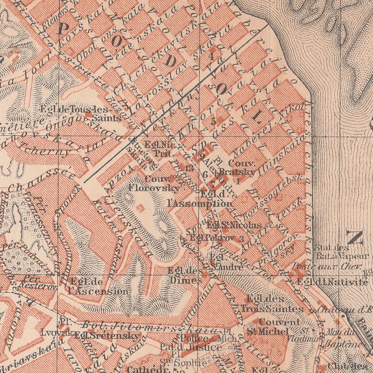 KYIV Original city plan Київ map 1902 UKRAINE Kiev | eBay
