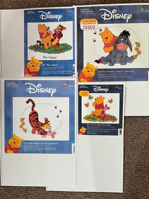 J46 J50 J51 J52 Vier Winnie Pooh & Friends Kreuzstich MUSTER keine Sets