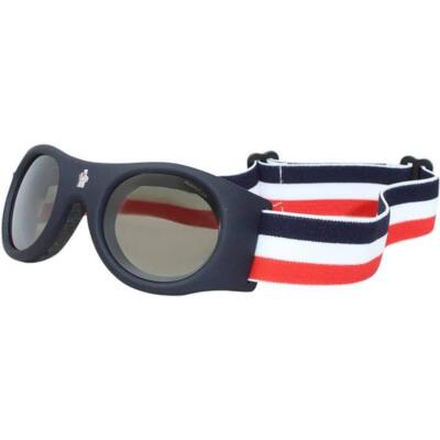 Moncler Brille ML0051 92C 55mm Herren Damen Unisex Ski Navy Blau Rot Weiß Schild