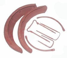 Bsa C12 Front Rear Mudguard Set With Brackets Stays Raw Bare Metal