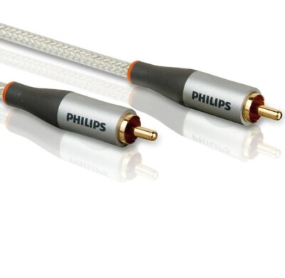 Philips Coax Shielded Gold Plated RCA Blu-ray TV AMP Digital Audio Coaxial Cable