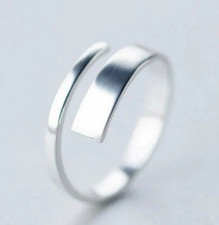 Solid 925 Sterling Silver Simple Band Ring Statement Handmade Ring All Size