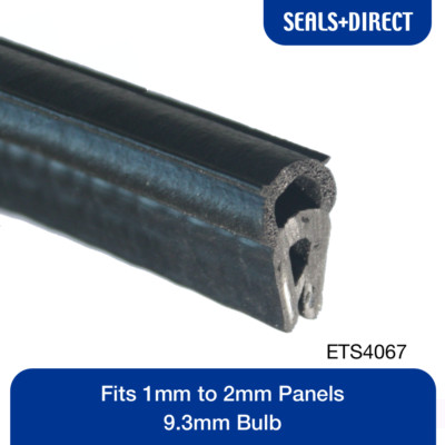 Clip On Edge Verkleidung ETS4067 Dichtung - passt 1 - 2 mm Paneele - Auto Van Wohnwagen Bootstür