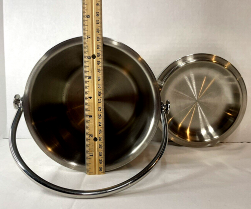 Crate & Barrel Chrome Ice Bucket Modern Elegance Barware Accessories - Picture 11 of 20