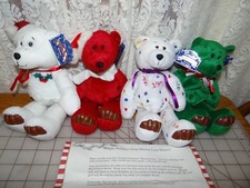 RARE Christmas VTG Lot of 4 LIMITED TREASURES "CELEBRATION" BEARs TEST ISSUE NWT