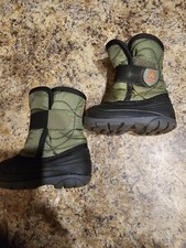 Kamik Faux Fur Lined Winter Snow Boots Green Youth Toddler Size 5