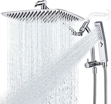 All Metal 14 Inch Shower Head with Massage Mode Handheld, Rain Shower Head with