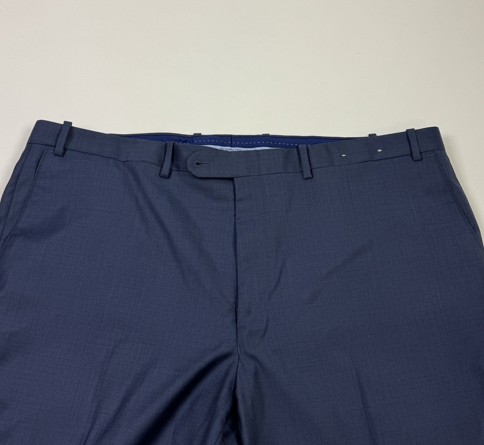 Peter Millar Solid Blue  Flat Front Suit Pants  S… - image 2
