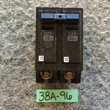 GE 20 Amp 2 Pole THQB Circuit Breaker 120/240V General Electric Bolt On THQB220