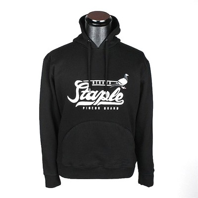 Staple SCRIPT LOOP HOODIE Black White Pigeon Bird Men's Sweatshirt