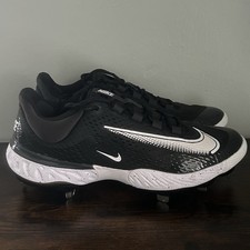 Nike Alpha Huarache Elite 4 Low Men’s Baseball Cleats Black Size 9 DJ6521-003