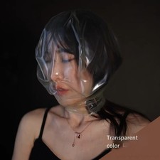 0.12mm ultra-thin Latex hood no breathing hole enjoy Ultimate fetish experience