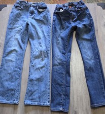 The Children's Place Lot Of 2 Boys Denim Jeans Size 12- 1 Boot Cut, 1 Straight