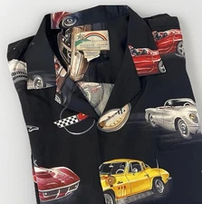 Vintage Paradise Found Hawaiian Shirt ~ General Motors ~ XLarge