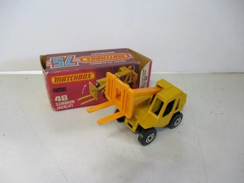 Matchbox Lesney Superfast SF48 Sambron Jack Lift- yellow lift, boxed