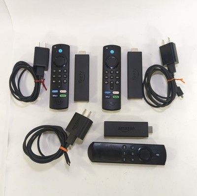 3 Fire Sticks 2 Amazon K2R2TE 4K Max Fire Sticks & 1 LY73PR 1080p Fire Stick