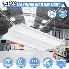 150W LED Linear High Bay Shop Light 22500lm Commercial Hanging Warehouse Fixture