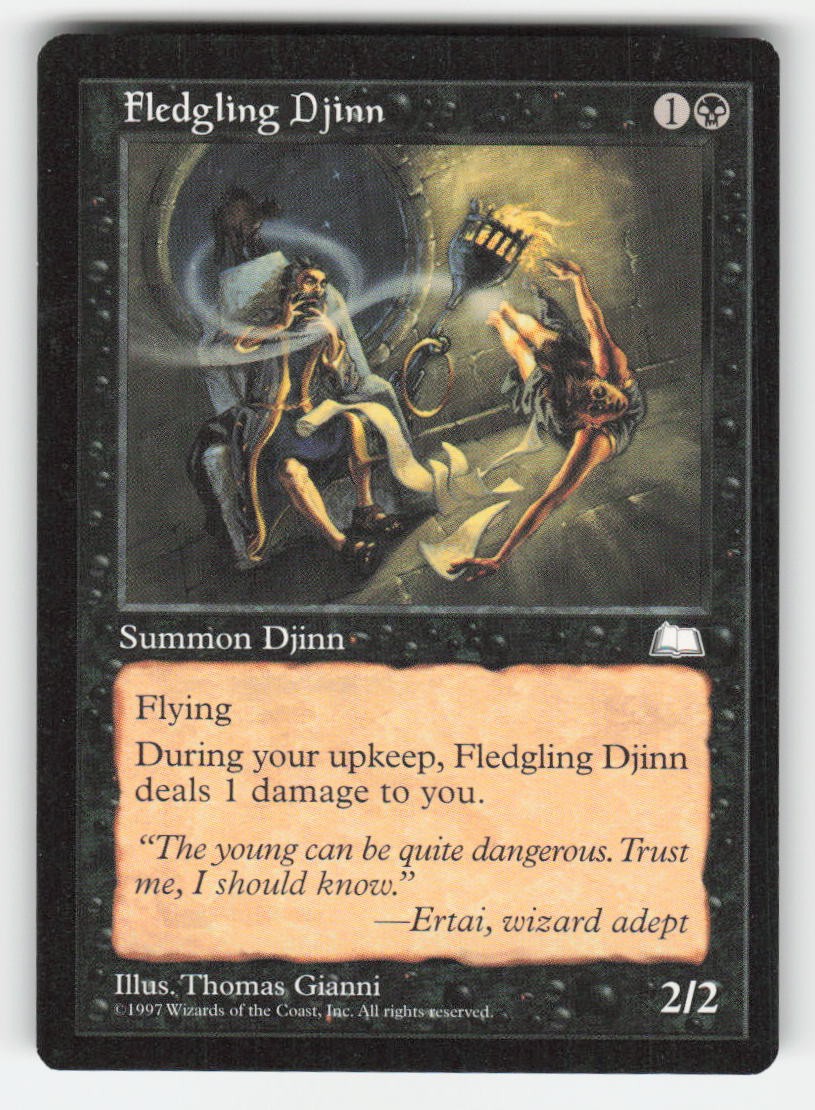 1997 Fledgling Djinn Weatherlight MTG