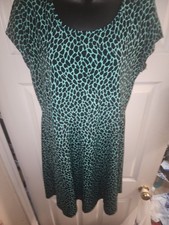 Michael Michael Kors Women's Green Blk Dress Size Medium Stretch Jersey Knit