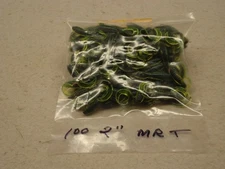 Mister Twister 2" Curly Tail Grub, TT0100-143, Chartreuse/Black Line , 100 Pk