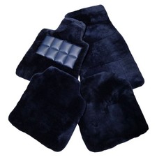 🔥 Genuine Navy Blue Sheepskin floor mats fits Rolls Royce Wraith Dawn Spectre🔥