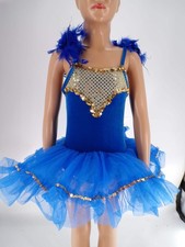 Dance Costume Curtain Call E2592 Royal Blue XS Child Jazz Sequin Tap Lycra Lati